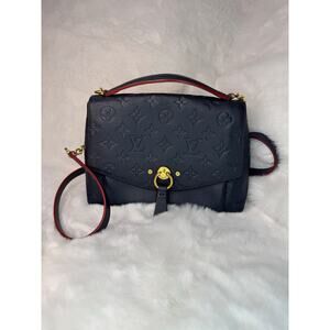 Louis Vuitton M43781 Shoulder Bag in Navy with Gold Hardware
